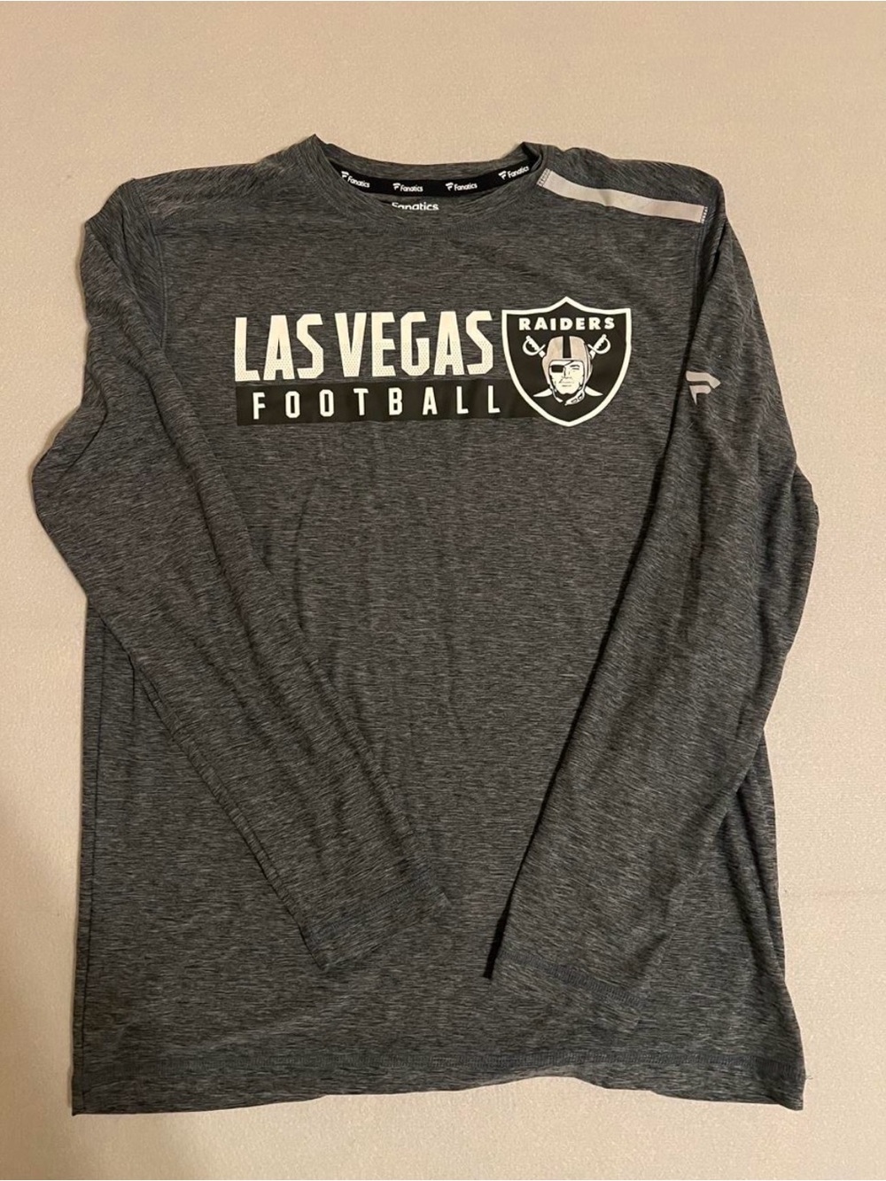 Fanatics Las Vegas Raiders Long-Sleeve Football Tee - Gray